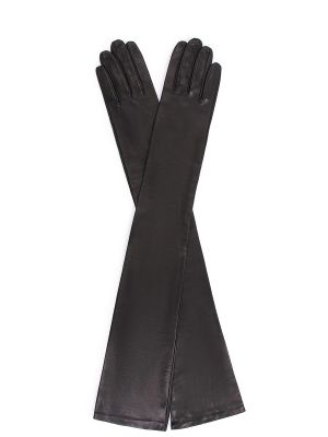Черные кожаные перчатки Sermoneta Gloves