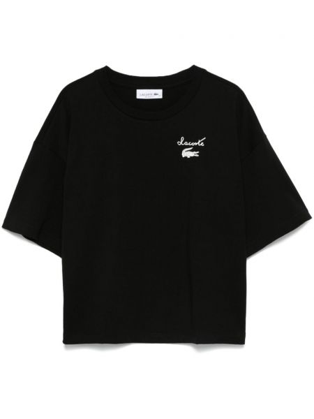 Trøje t-shirt Lacoste sort