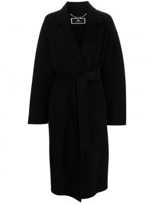 Gyapjú kabát Elisabetta Franchi fekete
