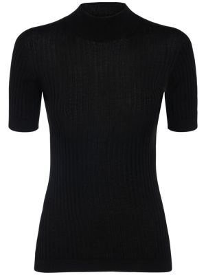 Vilnas džemperis ar augstu apkakli Versace melns