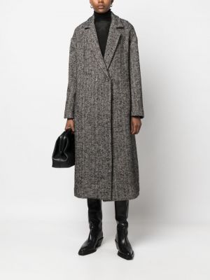 Mantel mit geknöpfter mit fischgrätmuster Société Anonyme grau