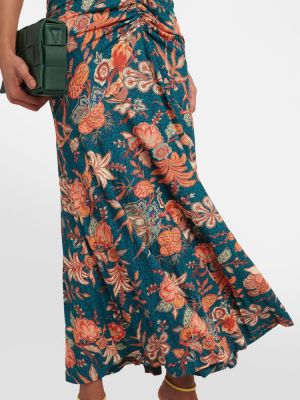 Kvetinové bavlnené dlouhé šaty Ulla Johnson