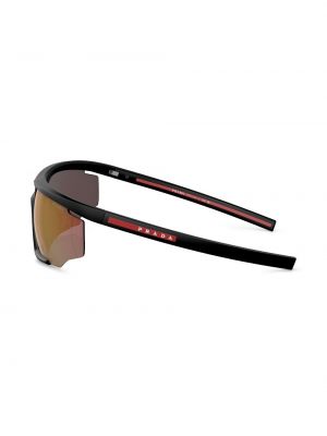 Oversize saulesbrilles Prada Linea Rossa melns