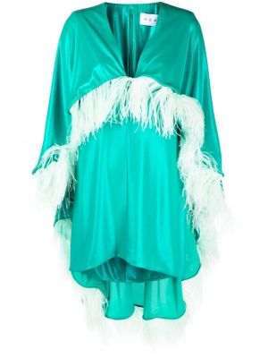 Ασύμμετρη κοκτέιλ φόρεμα με φτερά Nervi πράσινο