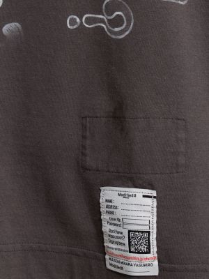Tricou zdrențuiți din bumbac cu imagine Mihara Yasuhiro alb