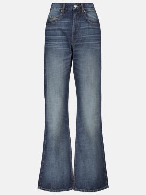 Zvonové džíny s vysokým pasem Marant Etoile modré