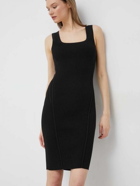 Sukienka midi dopasowana Calvin Klein czarna