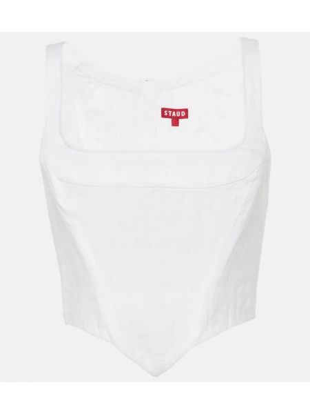 Reggiseno di lino Staud bianco