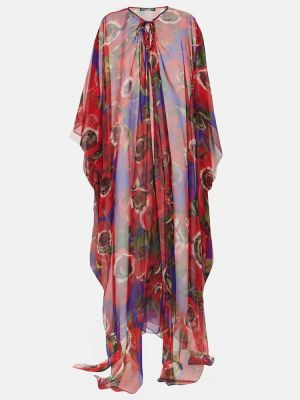 Jedwabna sukienka długa szyfonowa Dolce&gabbana