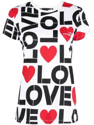 T-shirt Love Moschino vit