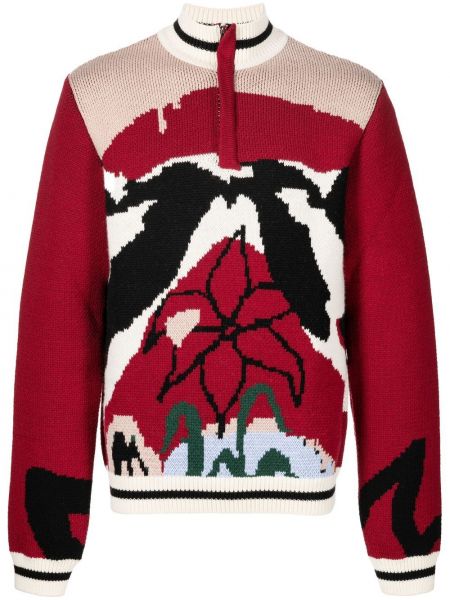 Megztas dryžuotas džemperis Bethany Williams raudona