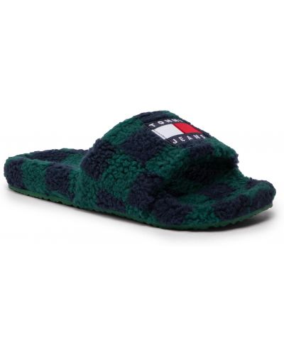Papucs Tommy Jeans - Flag Slipper EM0EM01097 Dark Turf Green L6O