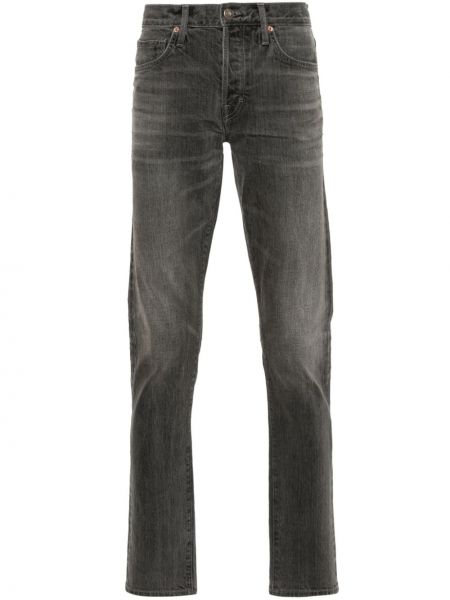Slim fit priliehavé skinny fit džínsy Tom Ford sivá