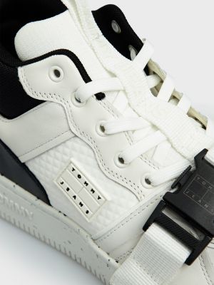 Шкіряні кросівки з пряжкою Tommy Jeans білі