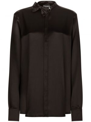 Košile s mašlí Dolce & Gabbana černá