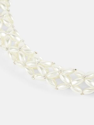 Ogrlica z perlami Simone Rocha bela