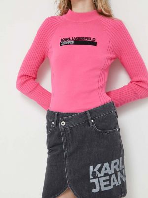 Spódnica jeansowa Karl Lagerfeld Jeans czarna