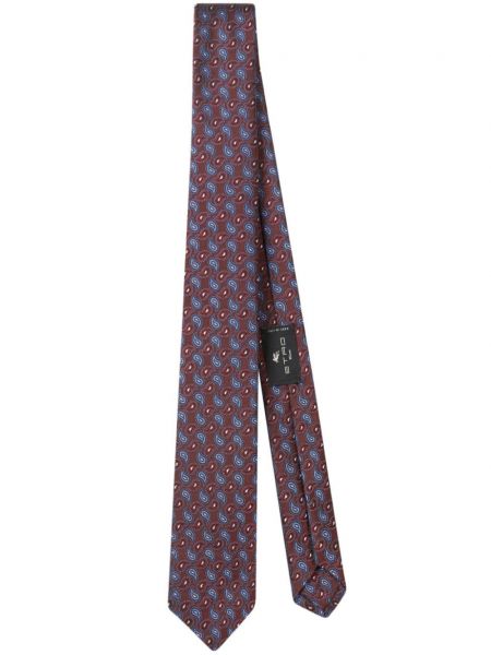 Žakárová hodvábna kravata s paisley vzorom Etro