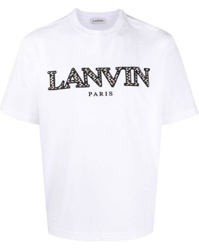 Tričko s výšivkou Lanvin biela