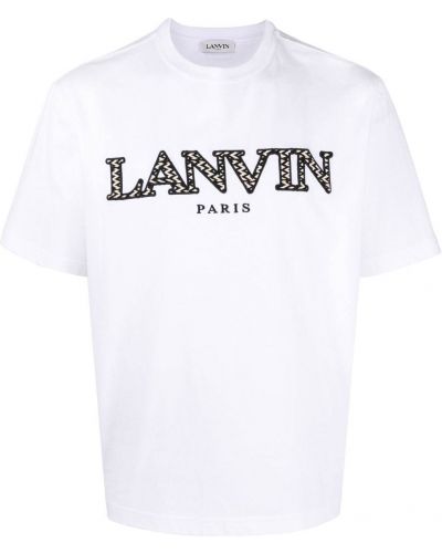 Hímzett póló Lanvin fehér