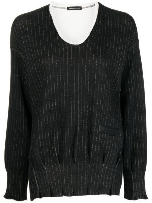 V-hals bomull sweatshirt Undercover svart