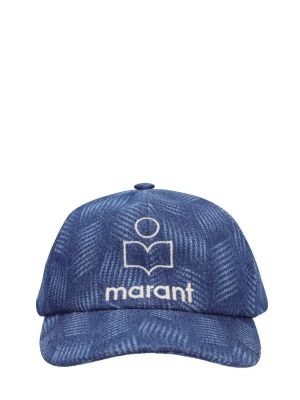 Medvilninis kepurė su snapeliu Isabel Marant mėlyna