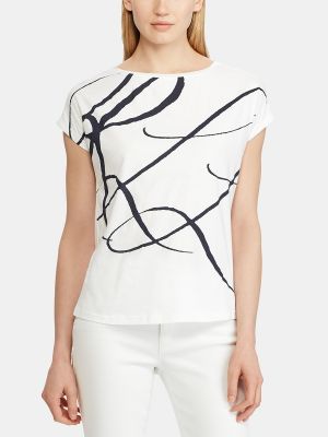 Camiseta con estampado manga corta Lauren Ralph Lauren blanco