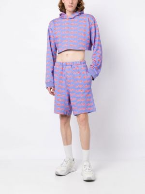 Raštuotas džemperis su gobtuvu Natasha Zinko violetinė