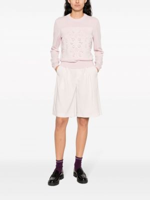 Kašmírový svetr s výšivkou Barrie růžový