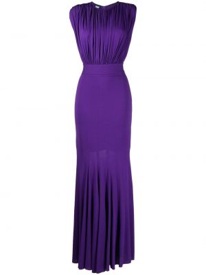 Drapiruotas vakarinė suknelė Herve L. Leroux violetinė