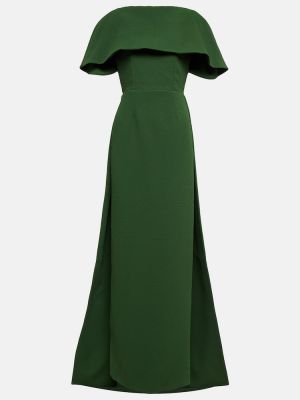 Robe longue en crêpe Emilia Wickstead vert