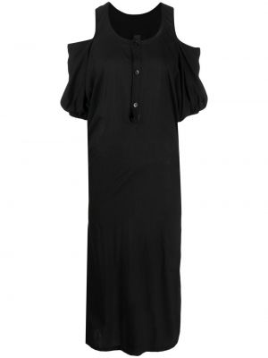 Šaty ke kolenům Yohji Yamamoto, černá