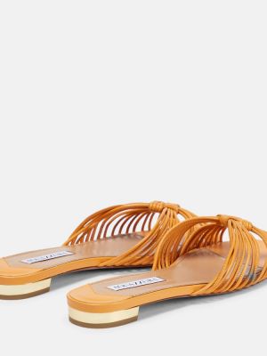 Kožne cipele Aquazzura narančasta