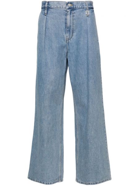 Bootcut jeans mit plisseefalten Wooyoungmi blau