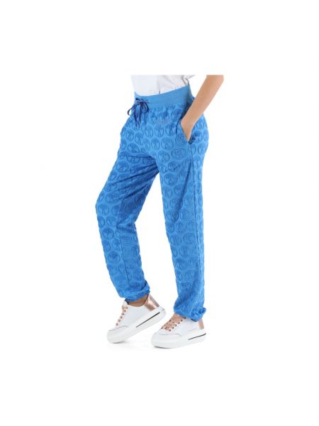 Pantalones de chándal de algodón Moschino azul