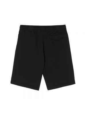 Pantalones cortos de algodón de tela jersey Maison Kitsuné negro