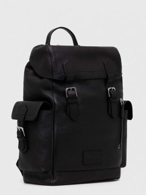 Kožni ruksak Polo Ralph Lauren crna