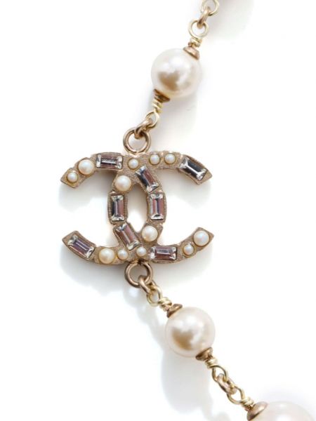 Kaklarota ar pērļu Chanel Pre-owned zelts