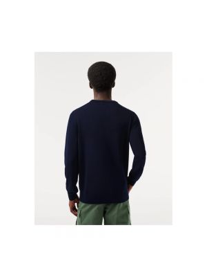 Sudadera de algodón de tela jersey Lacoste azul