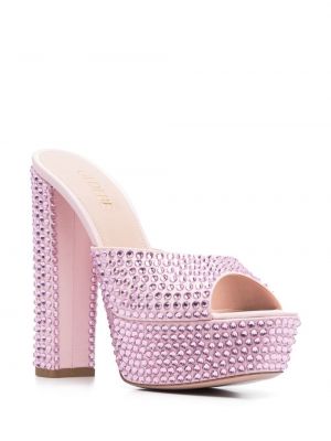 Sandale mit kristallen Gedebe pink