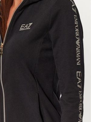 Czarna bluza z kapturem Ea7 Emporio Armani