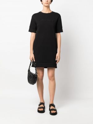 Kleid mit stickerei Armani Exchange schwarz