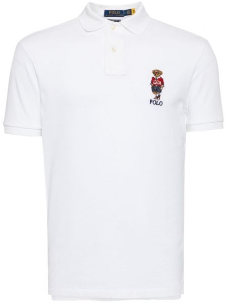 Bombažna polo majica Polo Ralph Lauren bela