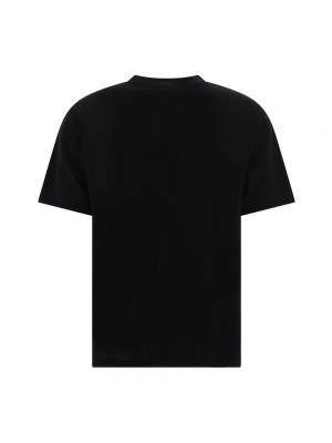 Camisa de algodón de cuello redondo Balmain negro