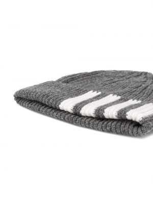 Pletený čepice Thom Browne šedý
