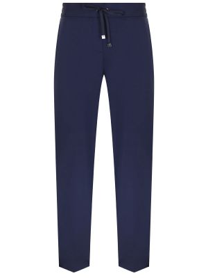 Синие хлопковые прямые брюки Circolo 1901