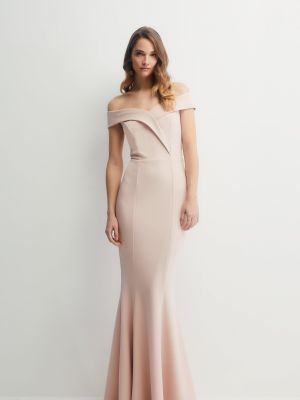 Платье с открытыми плечами из крепа Coast розовое