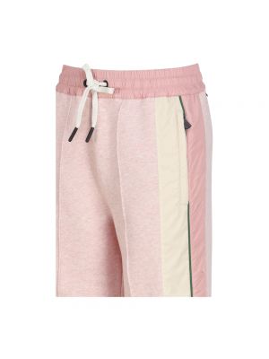 Pantalones de chándal de algodón Moncler rosa