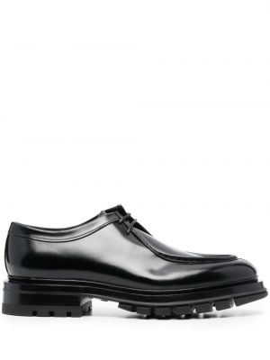 Pantofi derby cu șireturi din dantelă Santoni negru