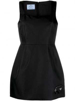 Nylonowa sukienka Prada czarna